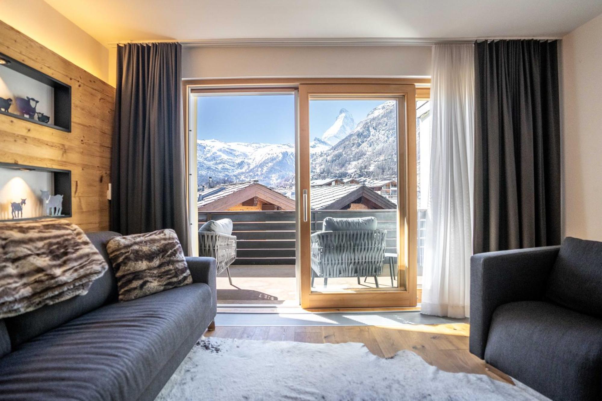 Moderne Wohnung Mit Ausblick Und Viel Sonne Zermatt Ngoại thất bức ảnh